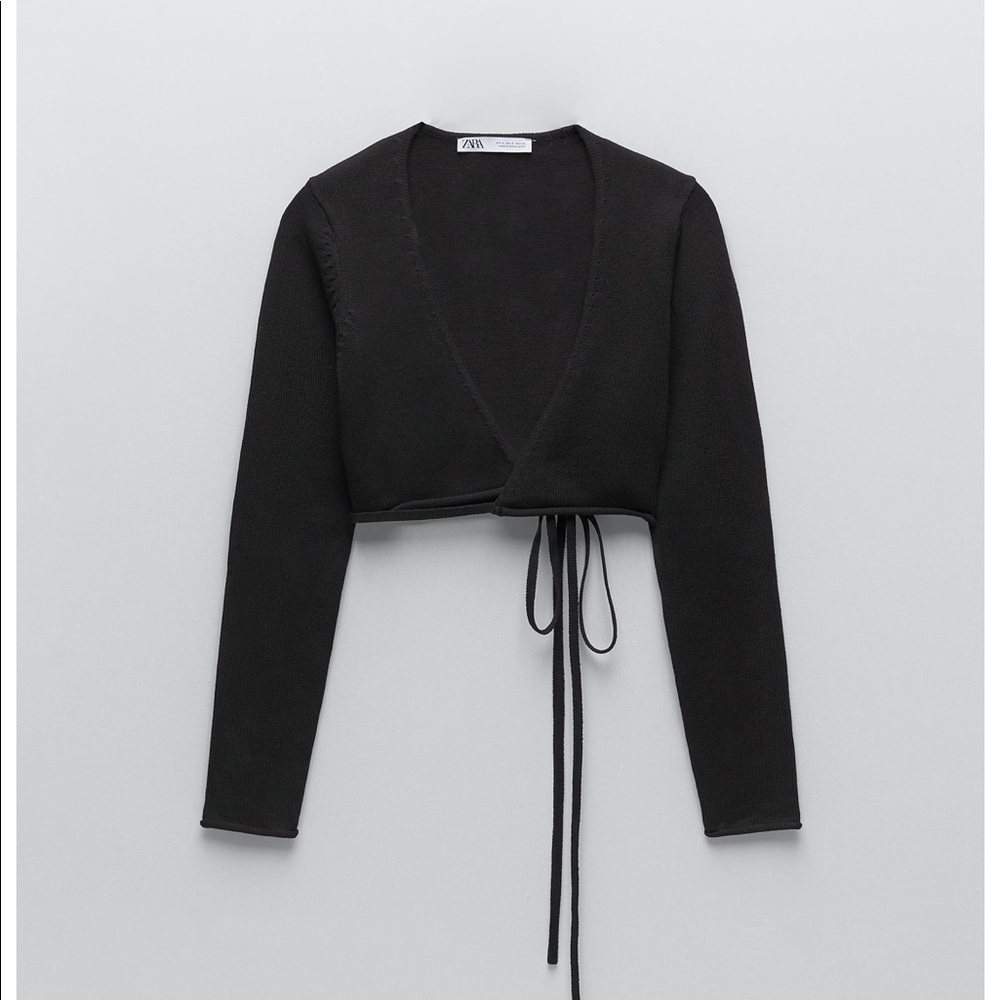 Zara Knit Wrap Top